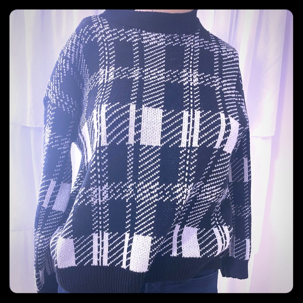 Buffalo plaid sweater